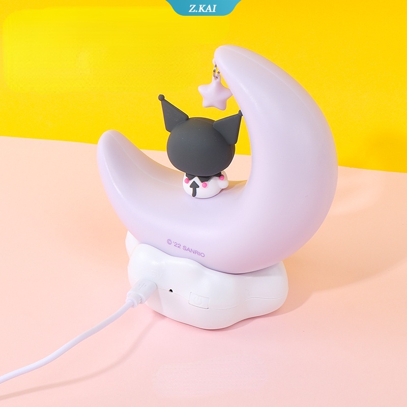 Lampu Malam Suasana Bulan Fantasi Sanrioed Lucu Kawaii Kuromi Cinnamoroll Dekorasi Desktop Lampu Meja Ornamen Hadiah [ZK]