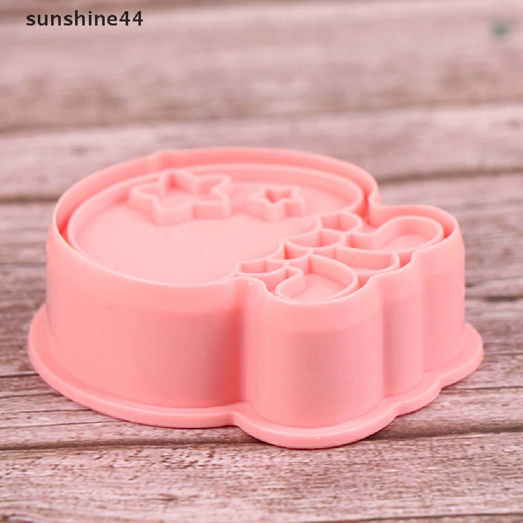 Sunshine 6Pcs/Set Cetakan Kue Kering Mermaid Shell Kuda Laut DIY Cetakan Kue Fondant Plastik.