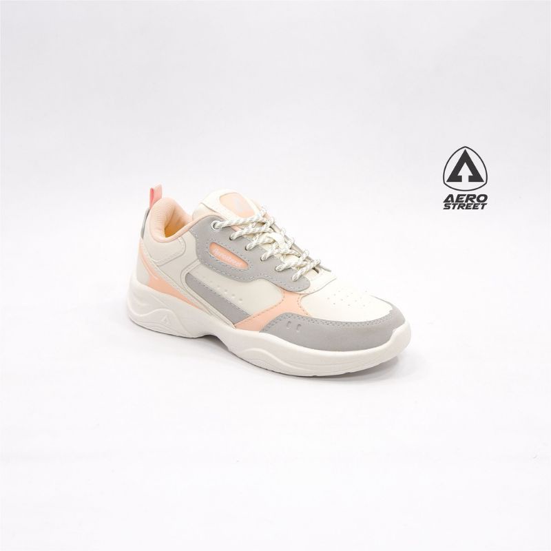 Aerostreet 37-40 jisoo Putih Natural Peach - Sepatu Sneakers Casual Sport Pria Wanita Aero medan