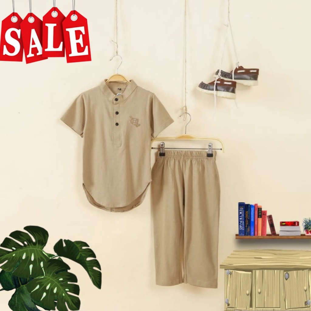 BISA COD/PROMO BAJU KOKO ANAK LAKI-LAKI/SETELAN MUSLIM ANAK/SETELAN KOKO ASRAF 1-5 TAHUN