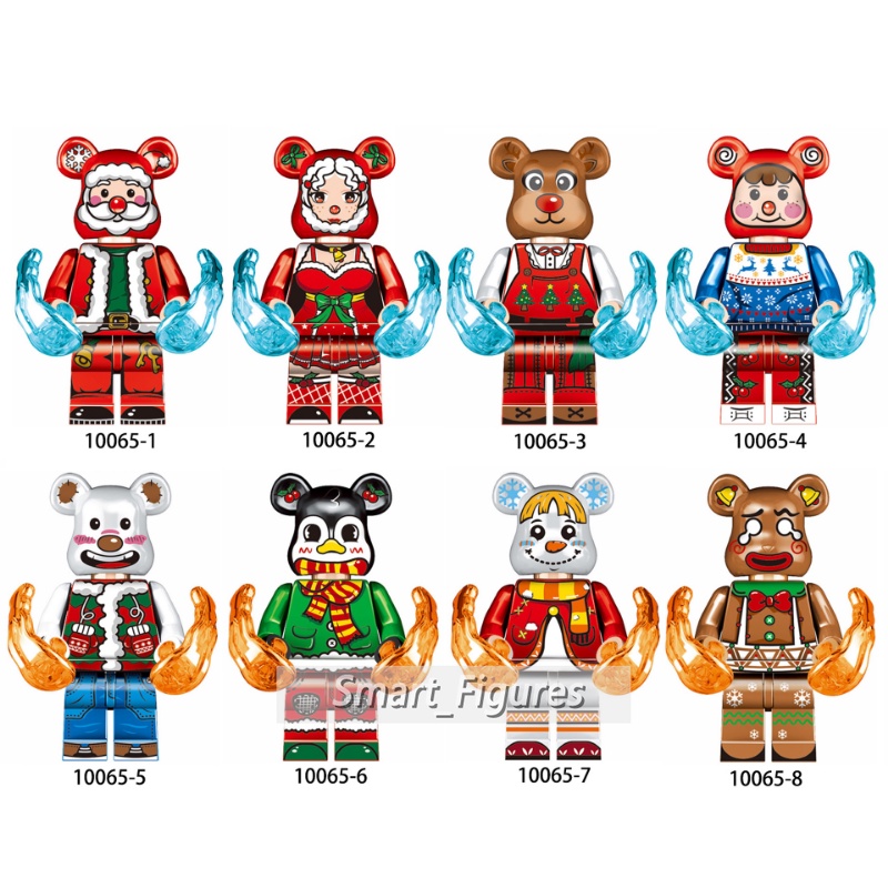 Bear Set 8jenis Minifigures Iron Man Bear Semangka Beruang Hip-hop Beruang Mainan Hadiah Mini Angka Brickbear