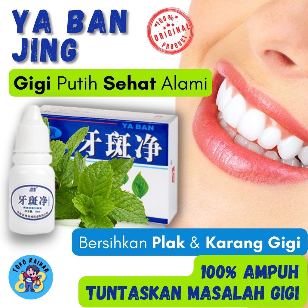 Pemutih Perontok Karang Gigi Yabanjing 10ml Obat Pemutih Gigi Kuning Plak Gigi Bau Mulut