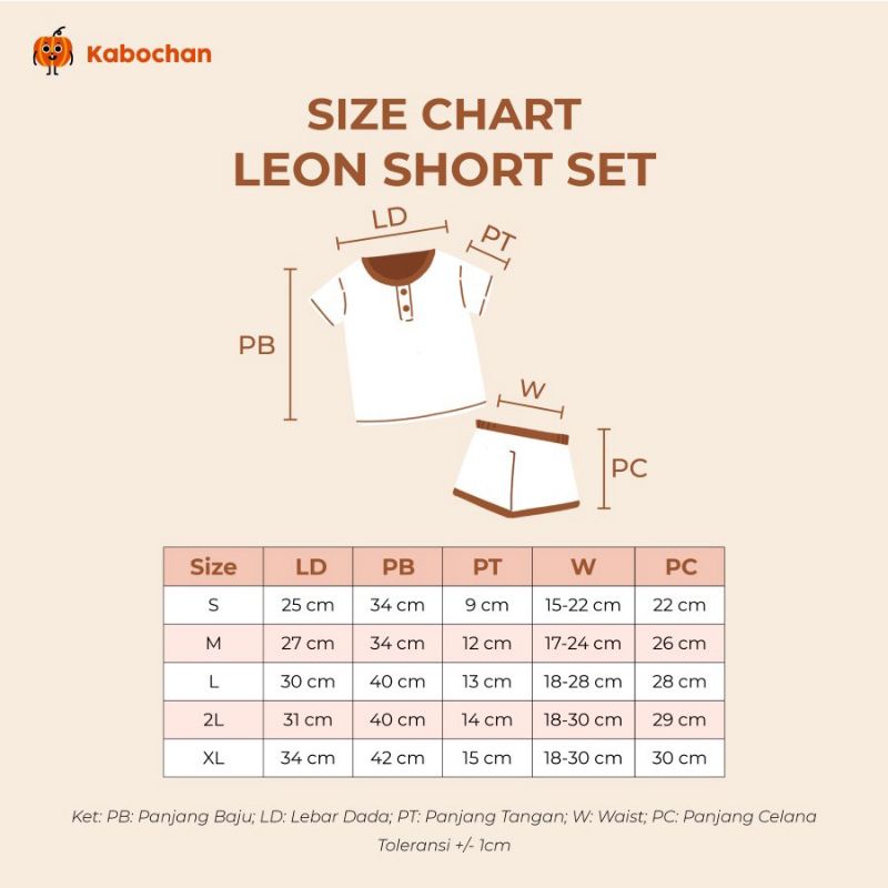 Setelan Kabochan Leon set Pendek earth colors / Setelan Kabochan polos pendek cellestial katun comfort