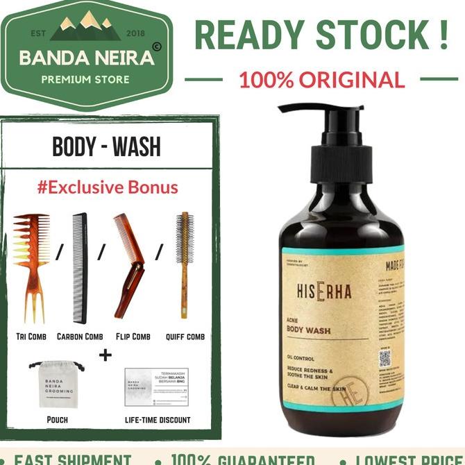 PROMO SERU (BISA COD) HisErha / His Erha Acne Body Wash / Sabun Badan Jerawat TERLARIS TERPERCAYA OR
