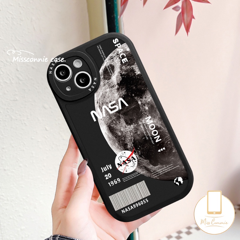 IPHONE Casing Ponsel NASA Merek Fashion Kompatibel Untuk Iphone7 8 6 6s Plus 11 13 12 14 Pro MAX XR X XS Max14 Plus Se2020 Astronot Lembut TPU Kembali Shockproof Cover