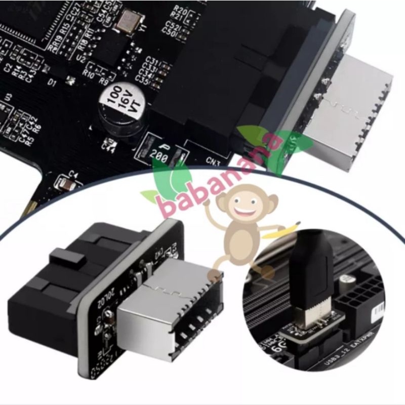 Usb to 3.0 19pin to 3.1 type c adapter motherboard mobo internal 20pin type-e type-c 20 pin