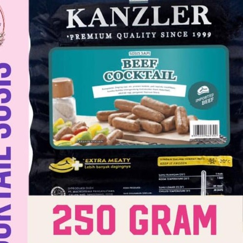 

kanzler beef cocktail sosis 500 gram - beef cock 250gr