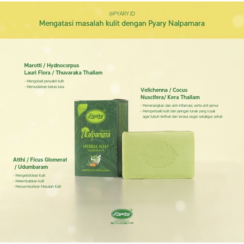 [BPOM] SABUN ARAB PYARY NALPAMARA ORIGINAL TURMERIC SOAP SABUN ARAB BPOM ORIGINAL INDIA SABUN PENCERAH KULIT