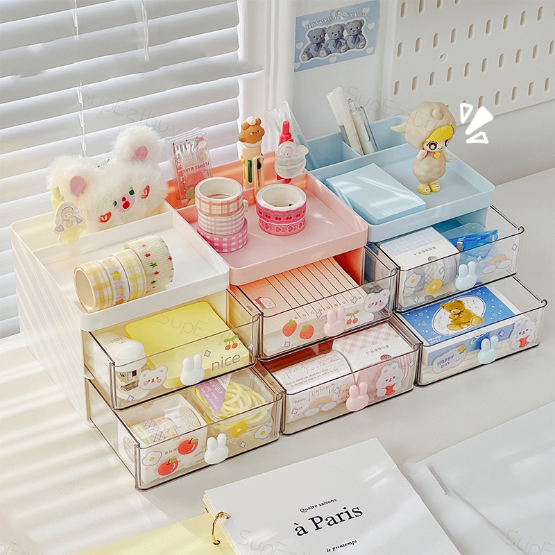 Organizer stationery/Kotak Pensil  Meja Laci Mini Kotak Alat Tulis Desktop Organizer Storage  Tempat Alat Tulis Penyimpanan Alat Tulis