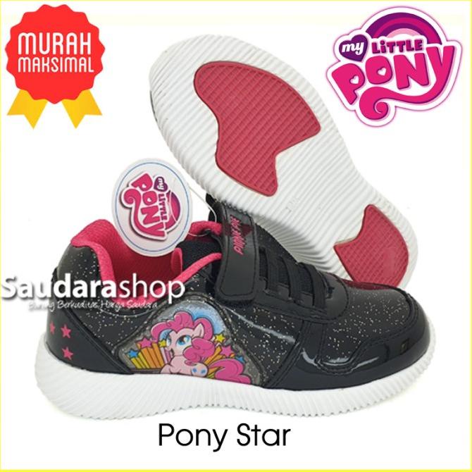 Sepatu Little Pony Pony Star Hitam Pink / Sepatu Sekolah Little Pony
