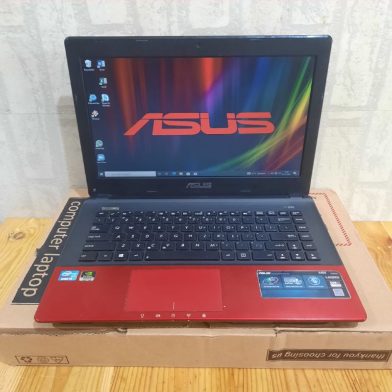 Laptop Asus K45VD Intel Core i3 DualVga Nvidia GeForce GT 610M Layar 14 inch Windows 10