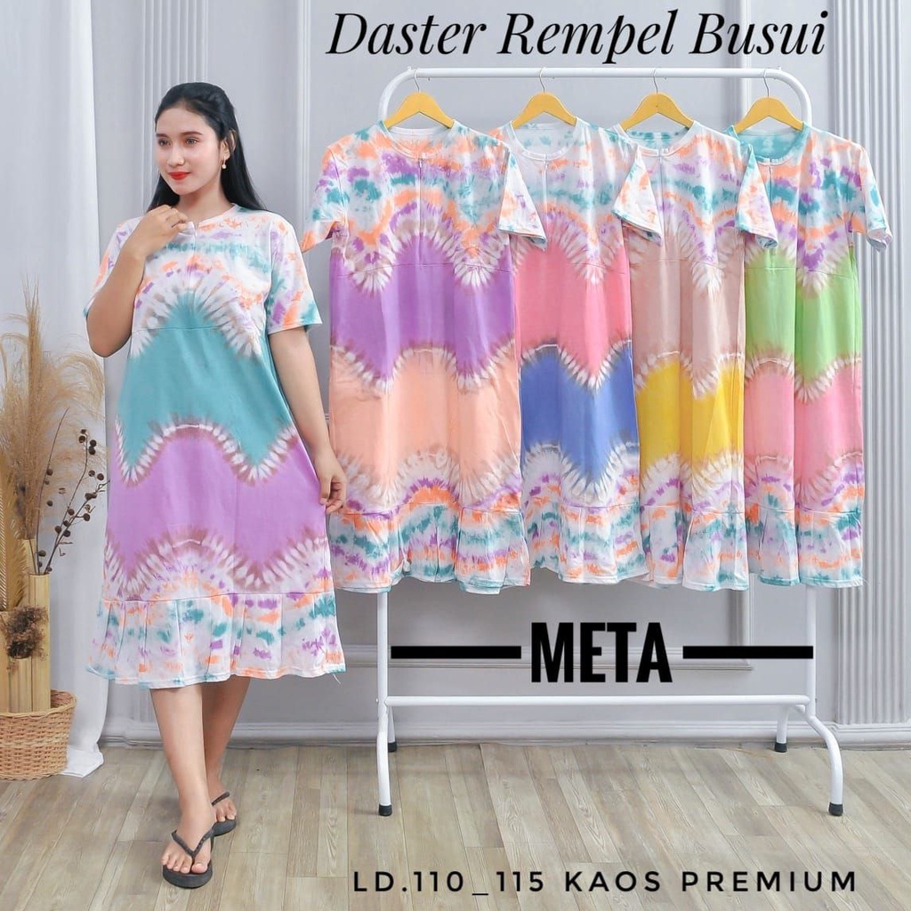 DASTER KAOS REMPEL KEKINIAN MOTIF TIEDYE BUSUI BUMIL KATUN ADEM MURAH