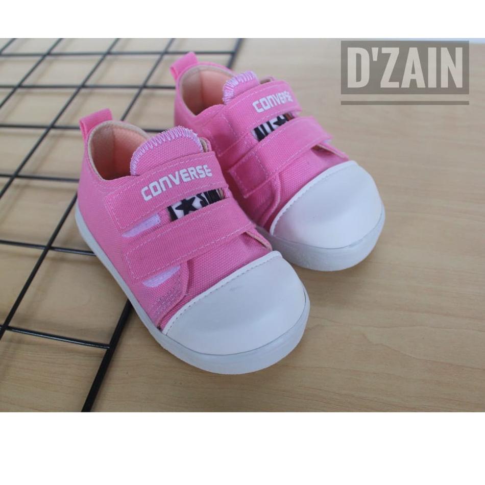 {HUF.11De22ᴶ} sepatu kanvas anak perempuan velcro usia 1 - 5 tahun/sepatu anak murah