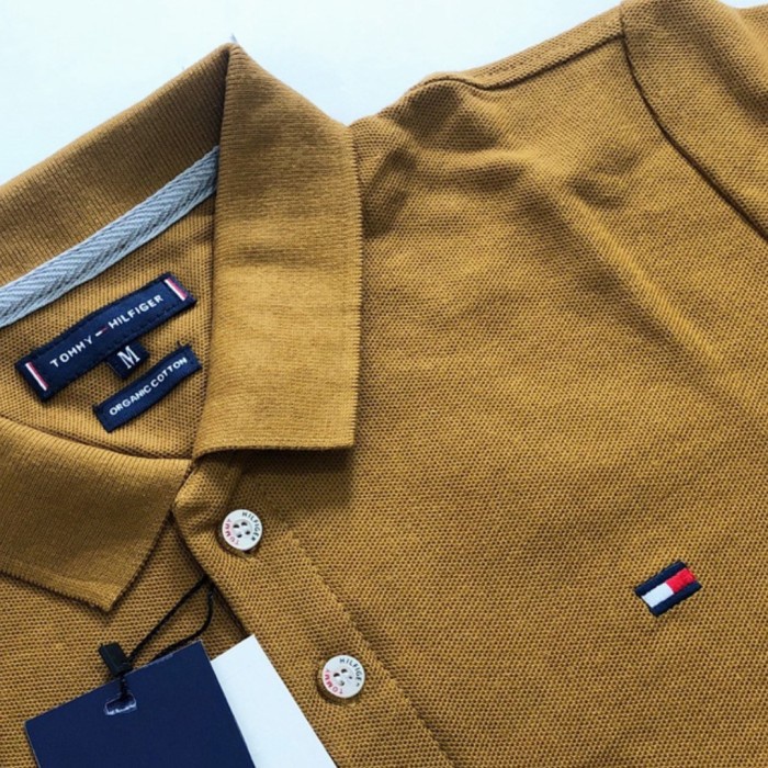 Terbaik Kaos Kerah Polos Pria Polo Tommy Hilfiger Original Murah Pink Cod