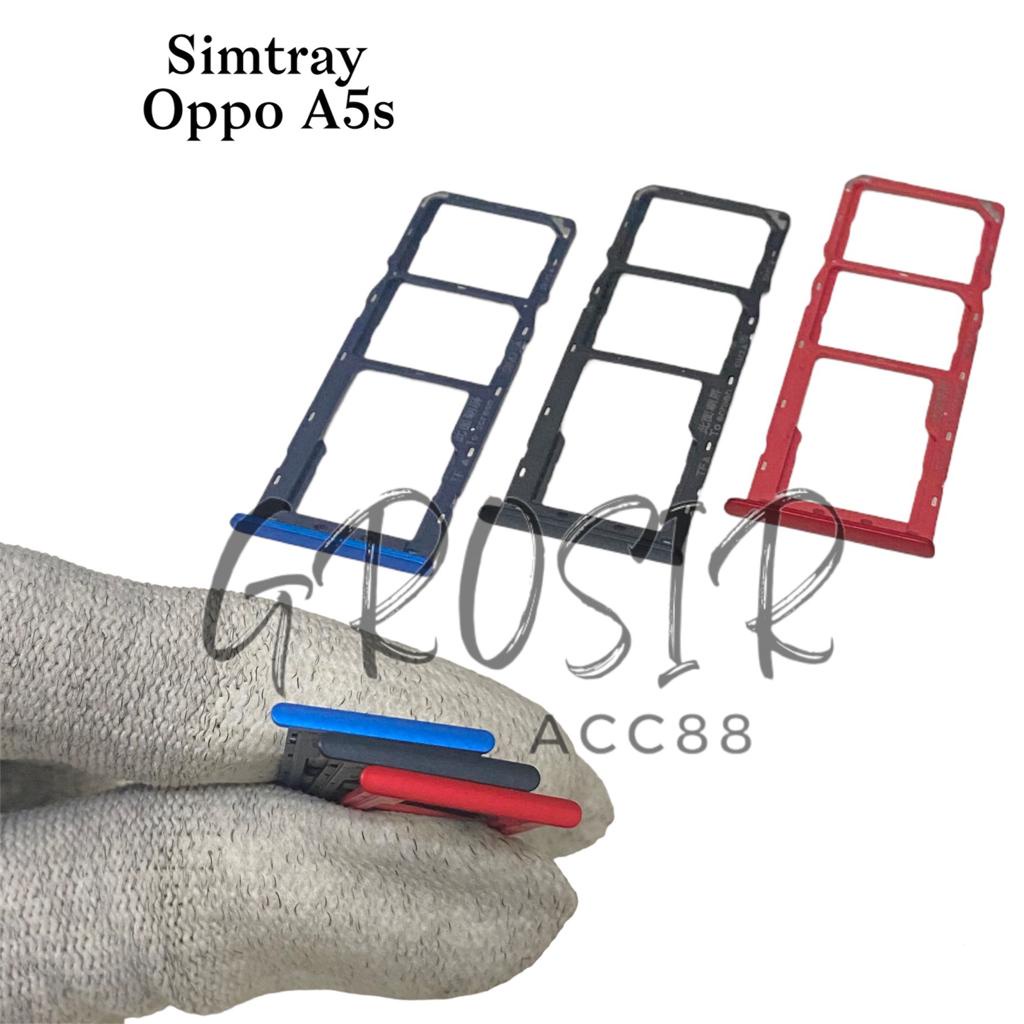 Simtray Simlock Slot Sim Dudukan Tempat Kartu Simcard Oppo A5S Original