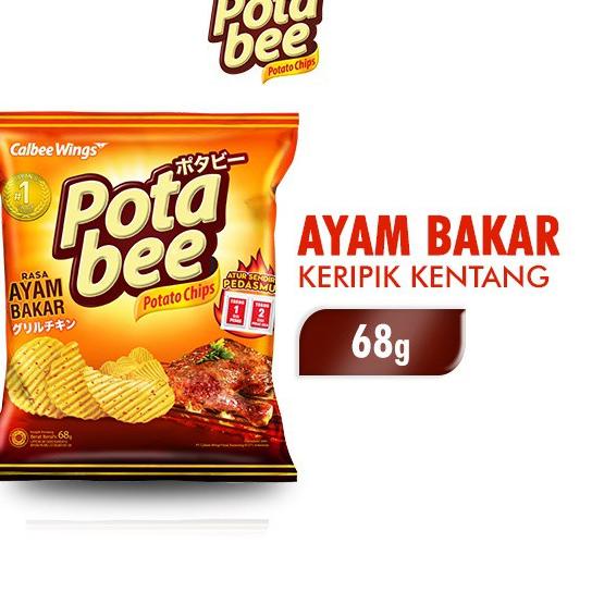 

ヺ POTABEE Keripik Kentang Ayam Bakar 68GR ⍐