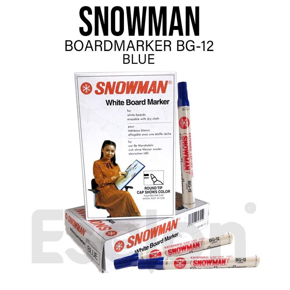 

⇀ 1pc Spidol Snowman Whiteboard Marker BG-12 BISA HAPUS ヒ