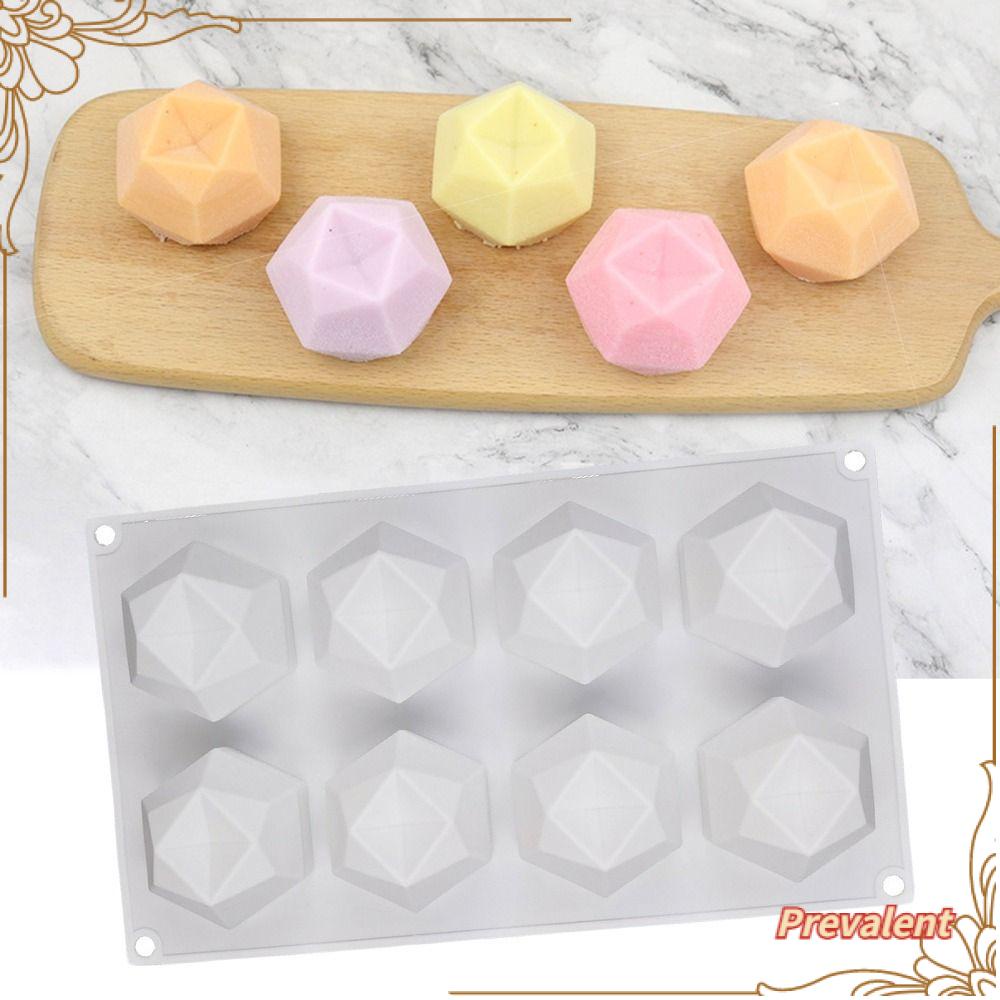 Preva Polygonal Cube DIY Craft Perlengkapan Pernikahan Cream Roti Cupcake Coklat 8rongga