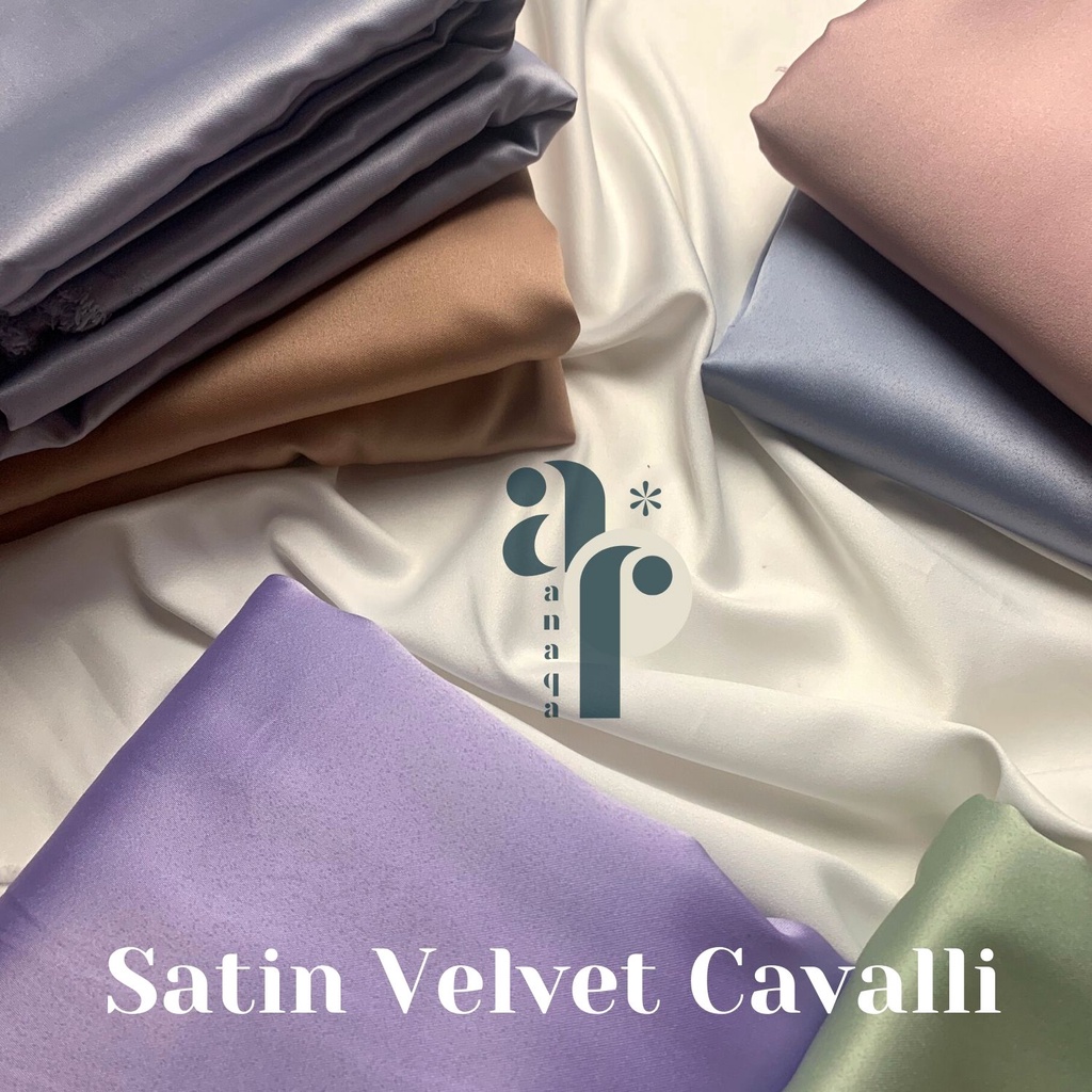 1 Meter Kain Satin Silk Velvet PREMIUM Bahan Dress, Dalaman, Bridesmaid, Kebaya