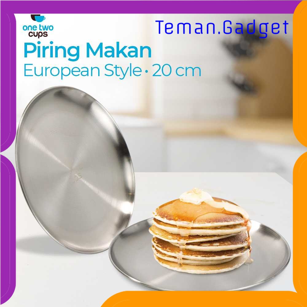 TG - DPR One Two Cups Piring Makan European Style Stainless Steel - SNTP0016