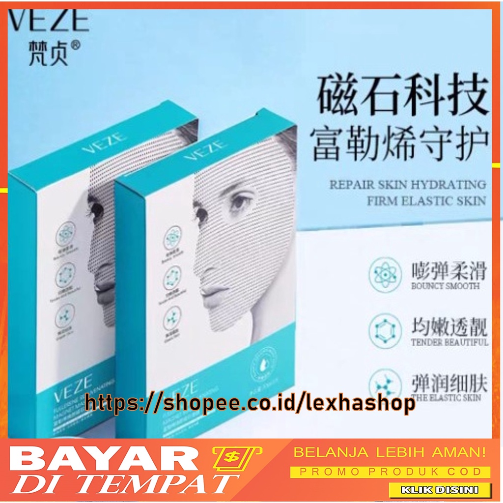 Veze Masker Wajah Magnet Fullerene Rejuvenating Magnet Mask 30gram Isi 5 Pcs