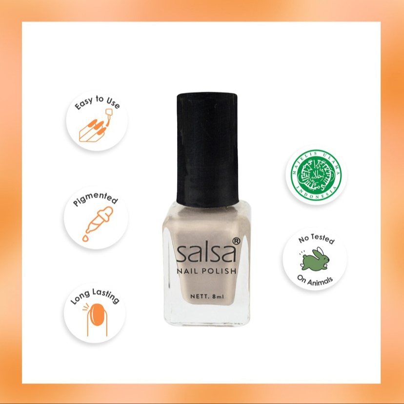 SALSA Nail Polish Nude 1 | Kutek Kuku Tahan Lama | Paket isi 6