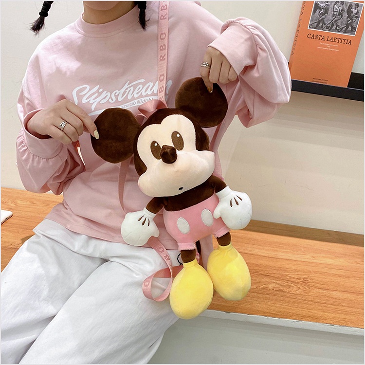 （COD)Tas Ransel Fashion Motif Kartun Karakter Hewan pink Anak &amp; Dewasa Mickey