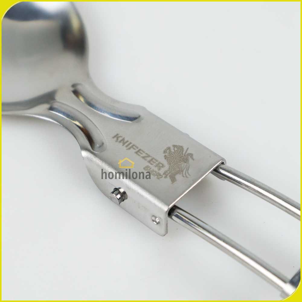 KNIFEZER Foldable Spoon Fork Sendok Garpu Lipat Stainless Steel - SVGF2