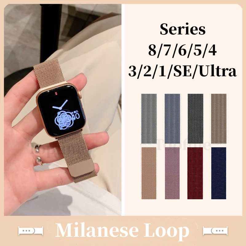 Tali✅Stainless Steel Strap Milanese Loop For iWatch Strap 38 40 42 44 45 49mm Strap IWatch Ultra Series 8 7 SE 6 5 4 3 2