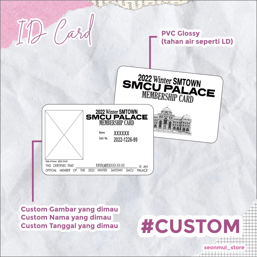 2022 Winter SMTOWN : SMCU PALACE INVITATION MEMBERSHIP CARD 2022  NCT 127 / NCT127