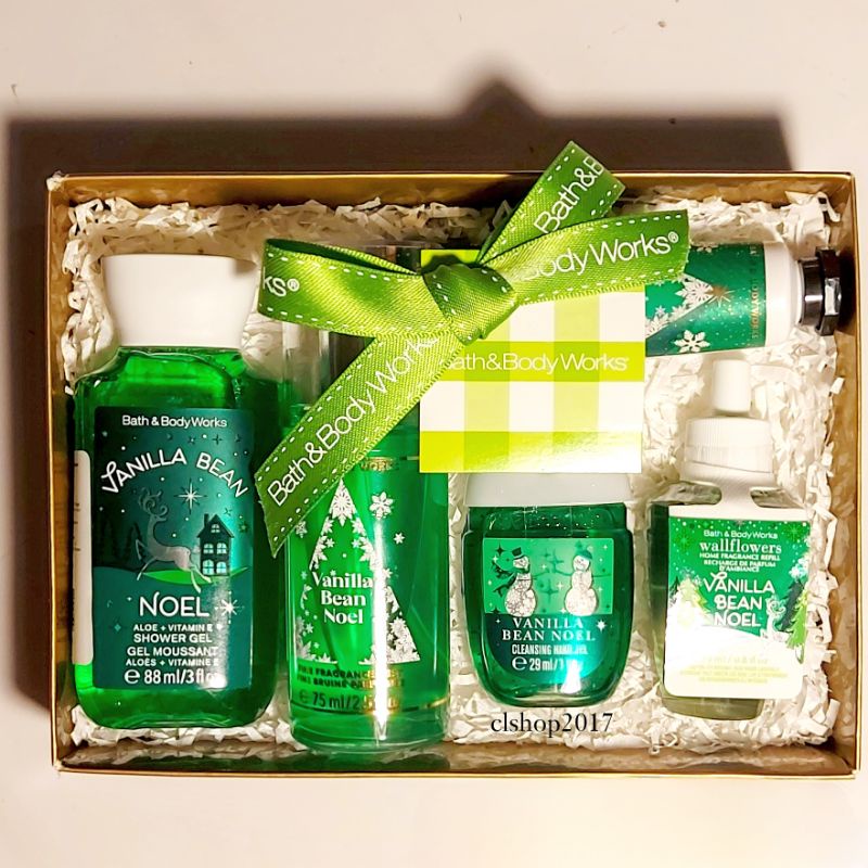 BBW VANILLA BEAN NOEL TRAVEL SIZE GIFT SET PAKET BATH &amp; BODY WORKS