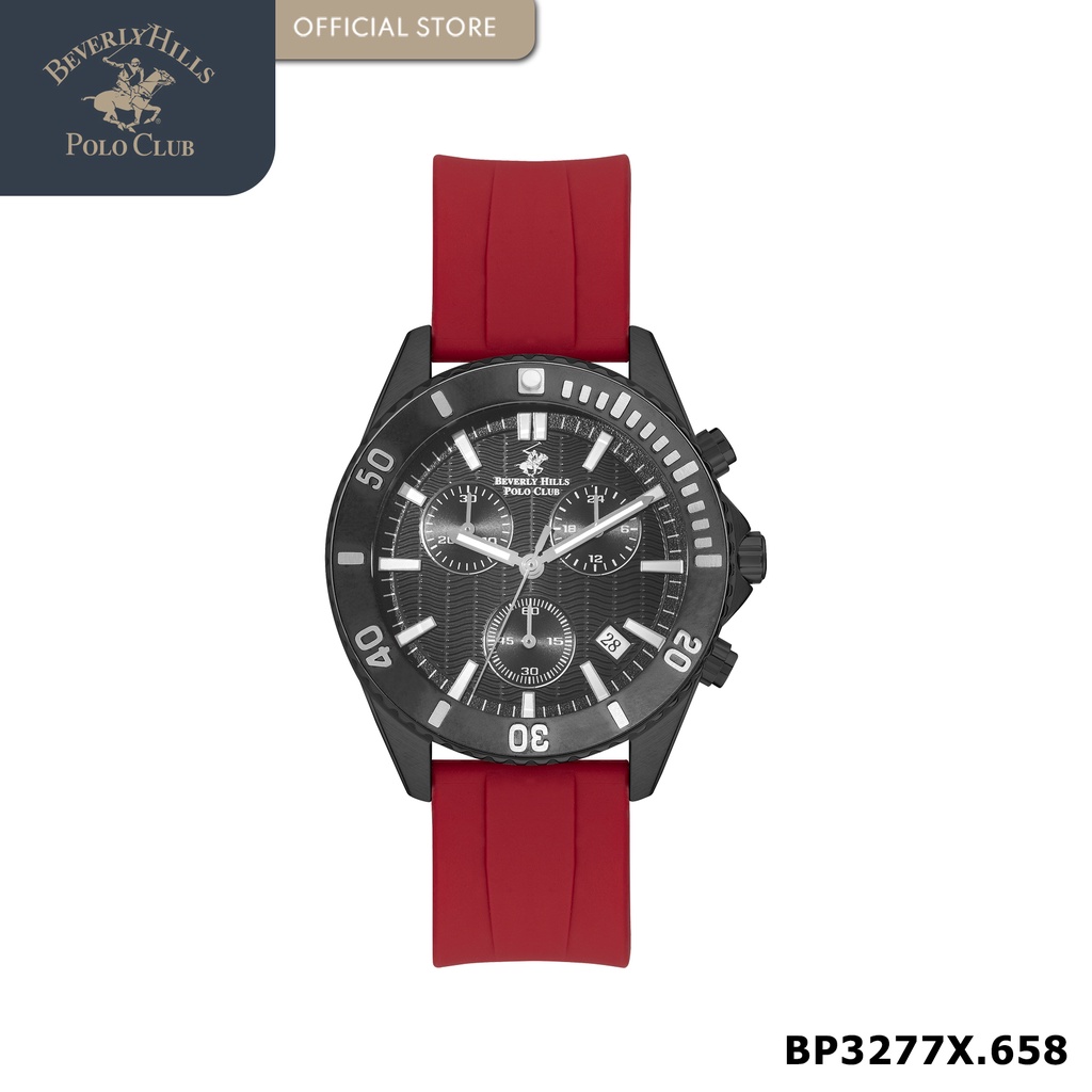 Jam tangan Pria Beverly Hills Polo Club BP3277X.658 Black - Red