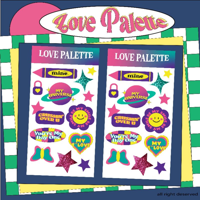

Sticker Deco| Sticker journaling| Sticker Kpop [Love Palette] by udorable.id