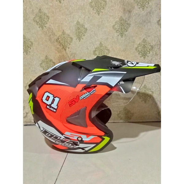 Helm semi cross orange/IJOSTABILO 01