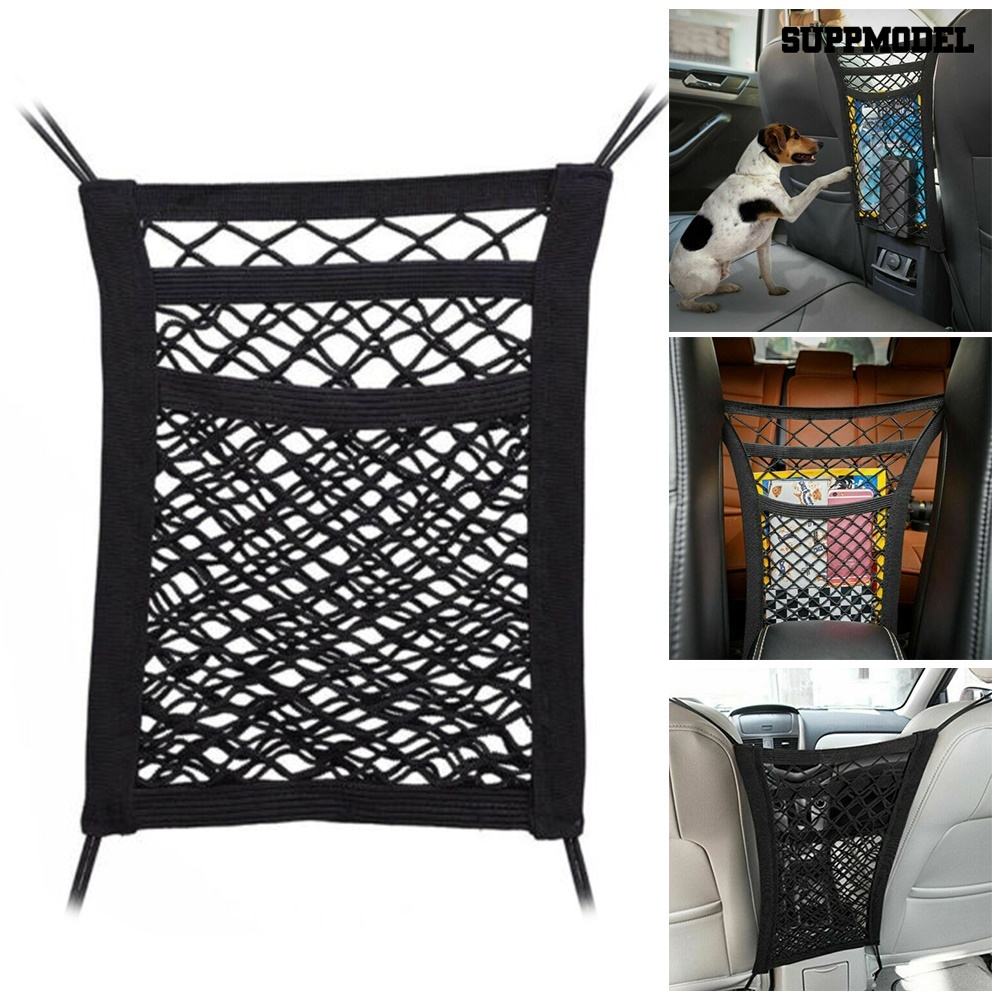 [Auto] Jaring Penyimpanan Mobil Portable Firm Polyester Kursi Truk Mesh Storage Net Bag Penggunaan Sehari-Hari
