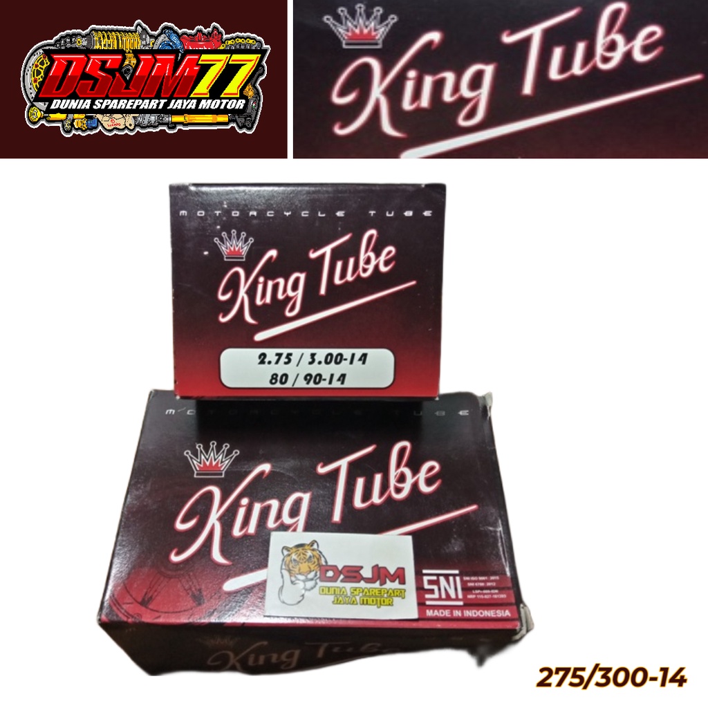 BAN DALAM MOTOR 275/300-14 KING TUBE BAN MOTOR MATIC BELAKANG