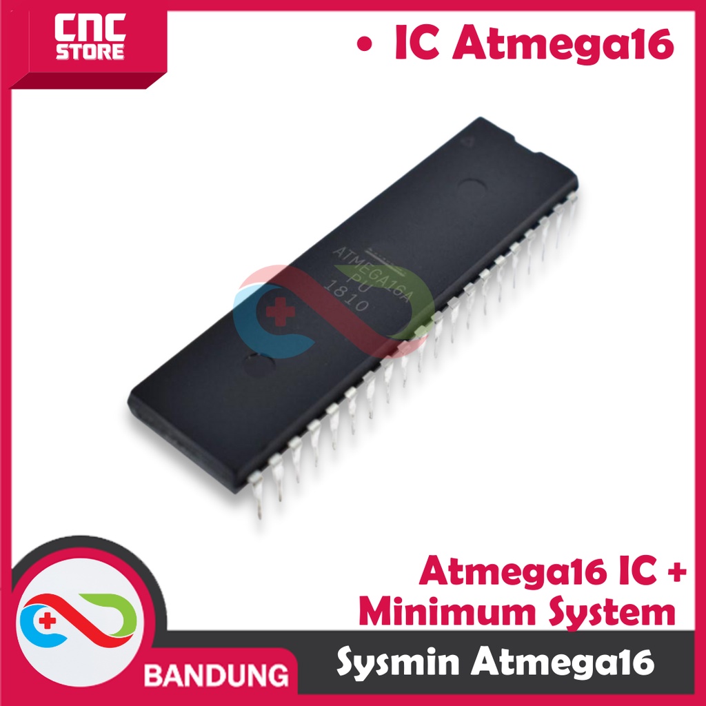 PAKET BUNDLING SYSMIN SISTEM MINIMUM ATMEG16 AVR + IC ATMEGA16