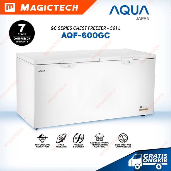 CHEST FREEZER AQUA AQF-600GC DUAL FUCTION FREEZER & COOLER 561L