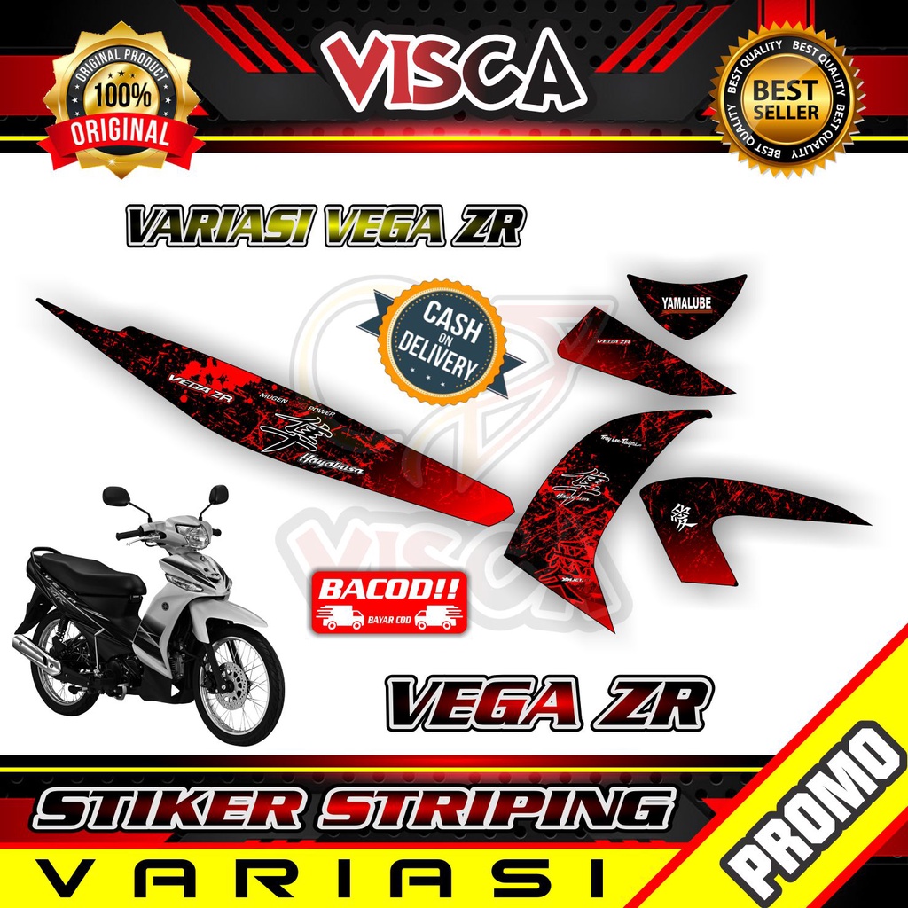 Striping Vega ZR - Stiker Sticker Striping Variasi Lis Yamaha Vega ZR - Striping Hologram Vega ZR Ha