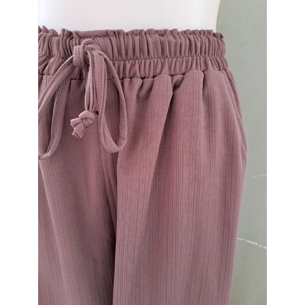 Celana Kulot Knit Tebal Jumbo Nyaman 92cm