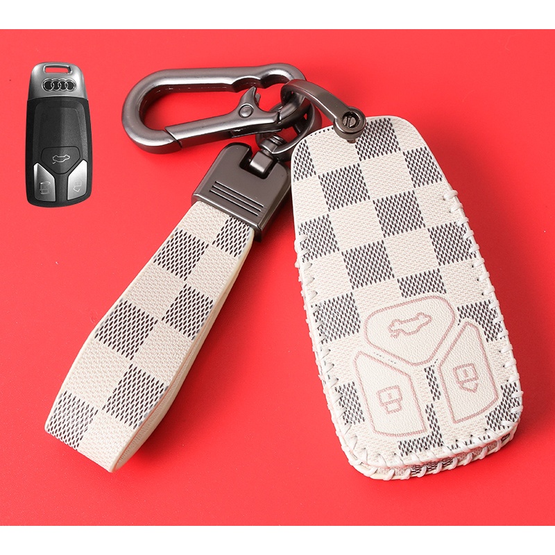 Cover Case Kunci Mobil Bahan Kulit Untuk Audi A1 A3 Cabriole A6 Tt Allroad Q3 R8 S6 Sq5 Rs4 Remote Key Flip Cover Case