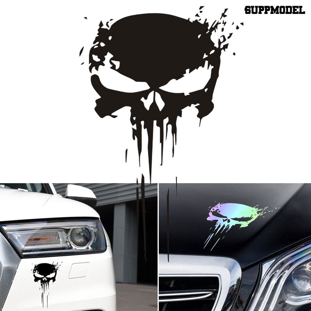 [Auto] Stiker Reflektif Motor Mobil Motif Tengkorak Blood Speed Auto Rear Decor