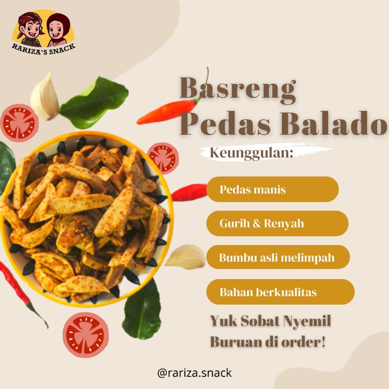 

Basreng Pedas Balado | Rariza Snack