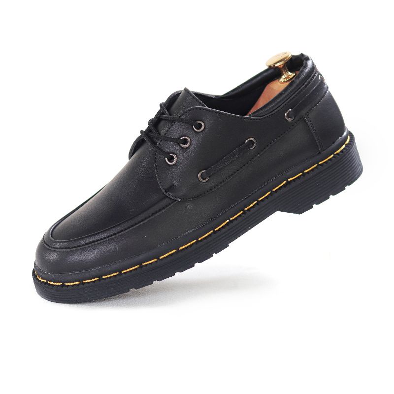 Sepatu Formal Pantofel Docmart Low Boots Kulit Pu Kerja Pria Kuliah Kantor Fashion