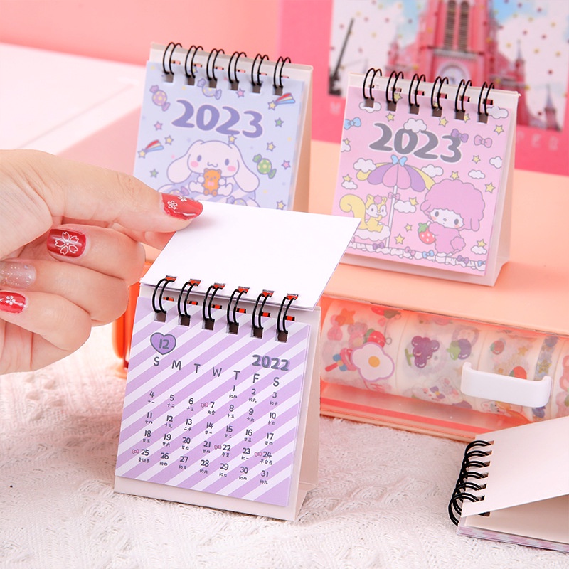 2023tahun Baru Berdiri Kalender Planner Mini Tulisan Kertas Kalender Meja Kelinci Anjing Lucu Dekorasi Meja Kawaii Ins Animal Fashion Kartun Desktop Asrama Harian Jadwal Hadiah
