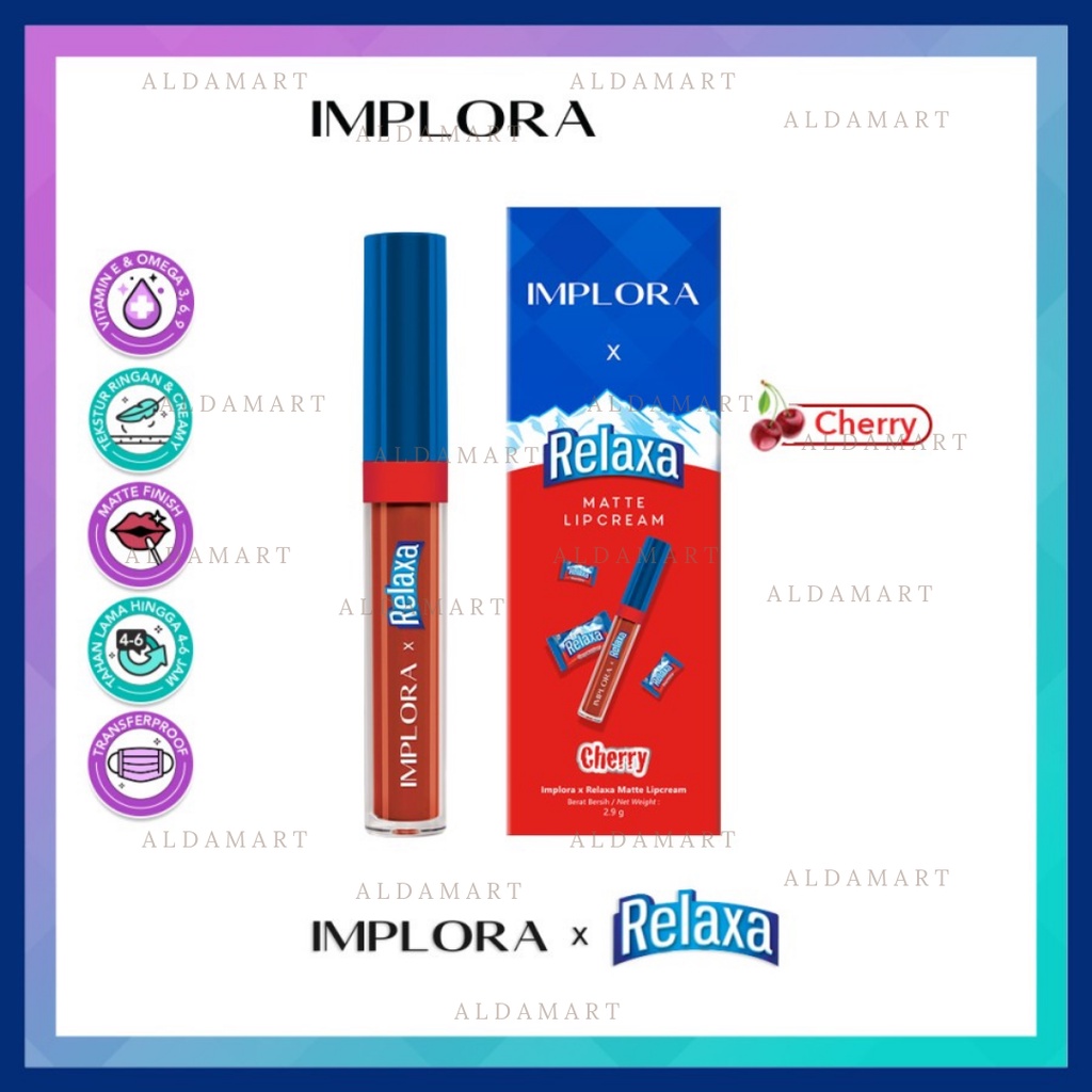 Implora x Relaxa Matte Lipcream Limited Edition | Lip Cream BPOM