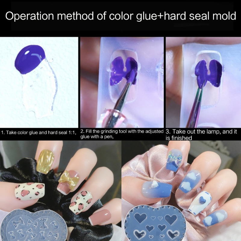 Siy 3D Silikon Nail Art Decor Kerajinan Cetakan Seni Membuat Resin Perhiasan Liontin Cetakan