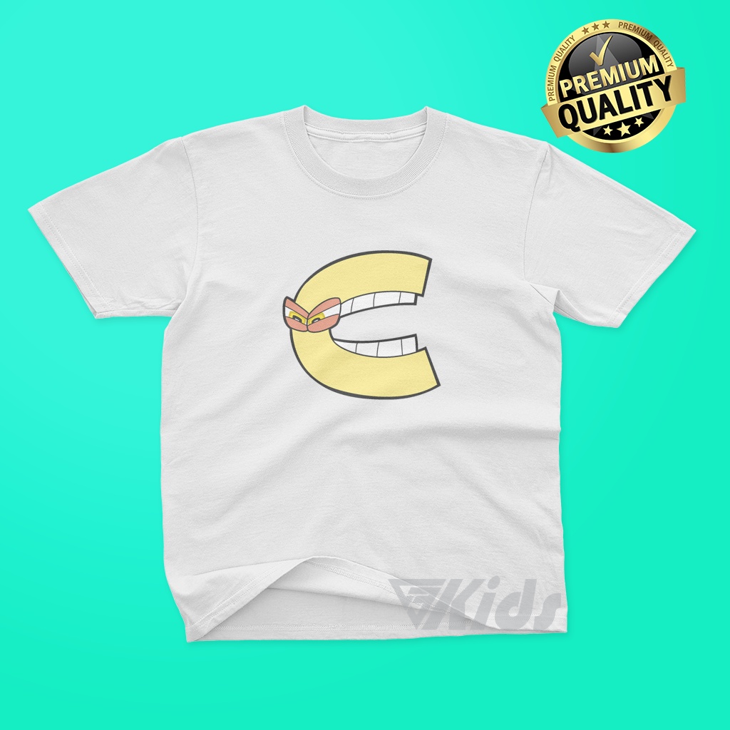 BAJU ANAK KARAKTER ALPHABET LORE C - KAOS ANAK KARAKTER ALPHABET LORE C