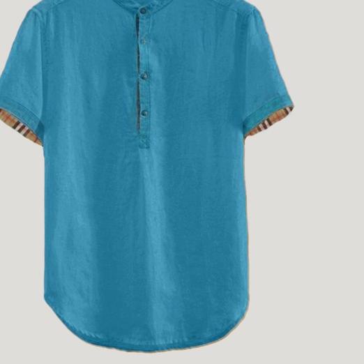 Quality Control✅Baju Koko Pria Lengan Pendek Atasan Koko Muslim Baju Koko Lebaran Lis BURBERRY ARS 1