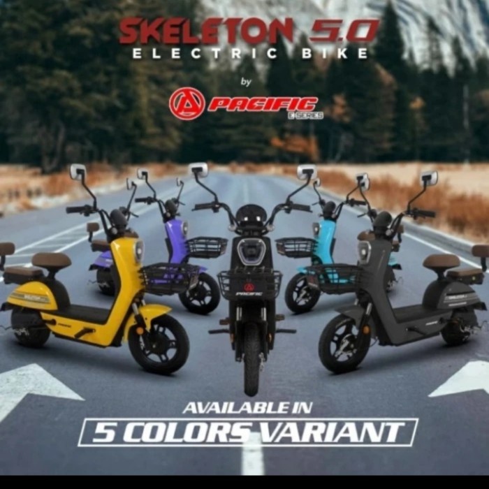 SEPEDA LISTRIK PACIFIC TYPE SKELETON BERGARANSI RESMI SURABAYA